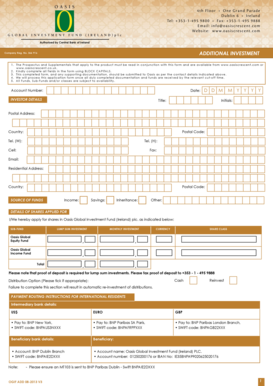 Oasis Global Investment Fund Application Form
