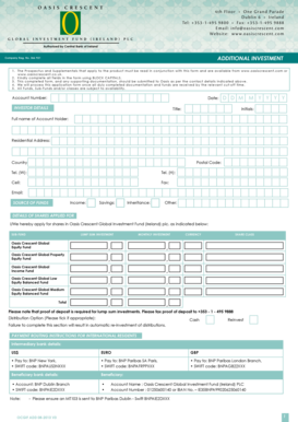 Oasis Crescent Global Investment Fund Application Form