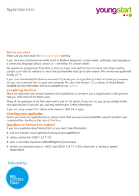 Young Start Application Form