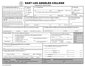 East Los Angeles College Admissions Application