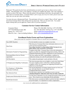 Direct Service Worker Enrollment Packet