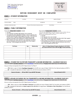 Spelman College Financial Aid Worksheet