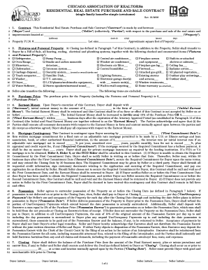 Chicago Association of Realtors Residential Purchase Contract