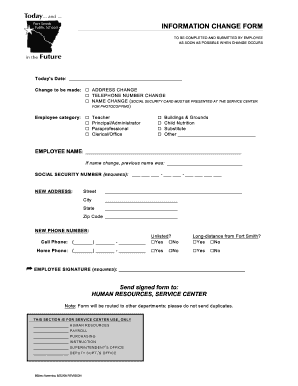 Employee Information Change Form