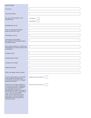 Halifax Further Advance Mortgage Account Information Request