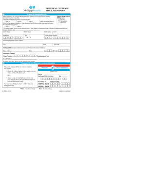 MedigapSecurity Medicare Supplement Application Form