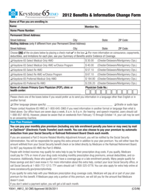 Keystone 65 HMO Enrollment Form