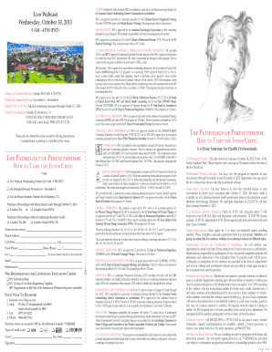 Continuing Education Seminar Registration Form