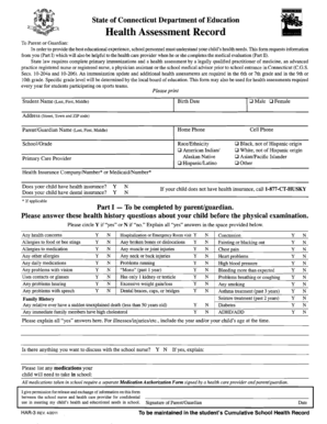 Connecticut Health Assessment Record