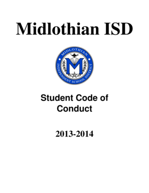 Midlothian ISD Student Code of Conduct Acknowledgment