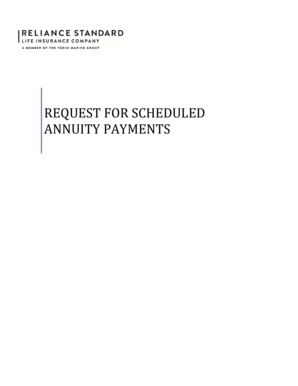 Request for Scheduled Annuity Payments