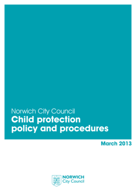 Child protection policy and procedures (193 Kb pdf) - Norwich City ... - norwich gov