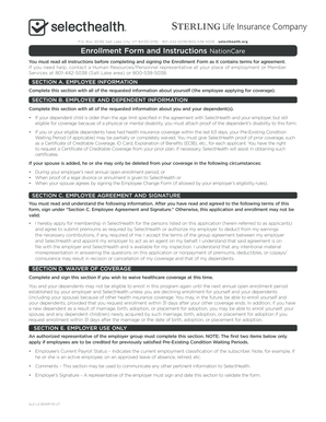 SelectHealth Enrollment Form