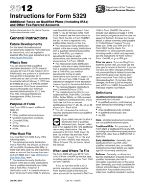 IRS Form 5329 Instructions
