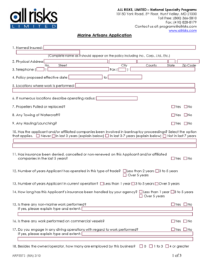 Marine Artisans Application