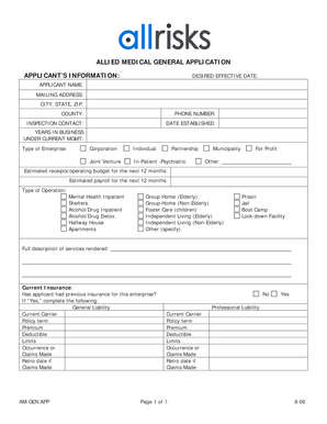 Allied Medical General Application