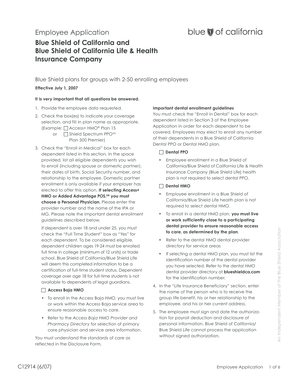 Blue Shield Employee Application