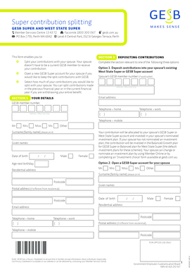 Super Contribution Splitting Form