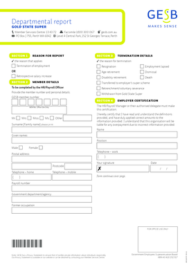 Gold State Super Termination Report
