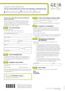Super Contribution Form