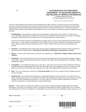 Authorization for Treatment and Release of Medical Information