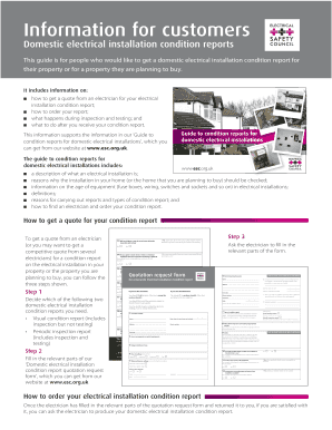 Domestic Electrical Installation Condition Report