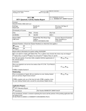 FCC DTV Quarterly Activity Station Report