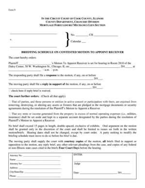 Motion to Appoint Receiver