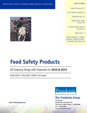 Food Safety Products - The Freedonia Group