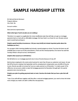 Sample Of Harship Letter from www.pdffiller.com