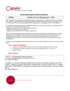 Capario Payer Enrollment Instructions