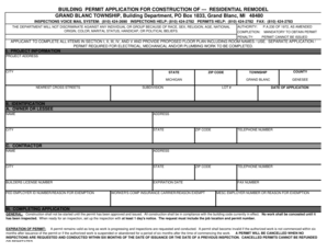 Building Permit Application for Residential Remodel