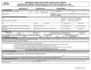 Mechanical Permit Application - Grand Blanc Township