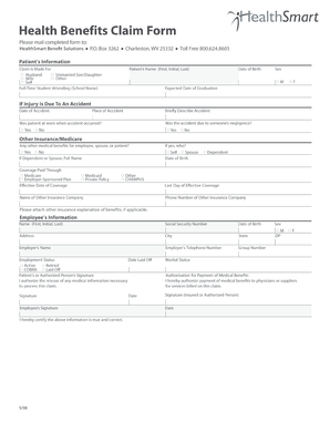 Health Insurance Claim Form