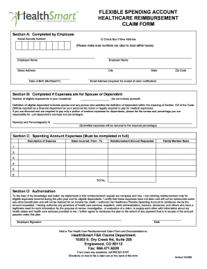 Healthcare Reimbursement Claim Form