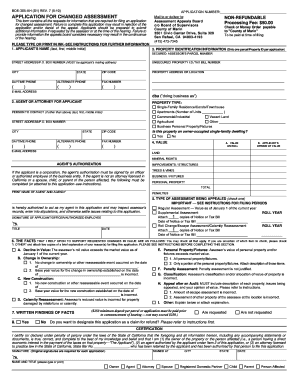 California Application for Changed Assessment