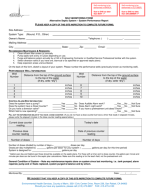 Alternative Septic System Performance Report
