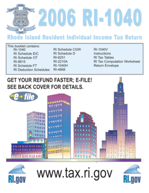 Rhode Island Resident Individual Income Tax Return