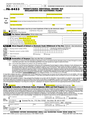 Pennsylvania Individual Income Tax Declaration