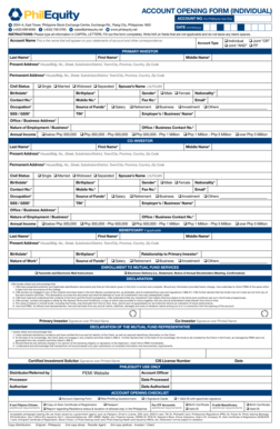 PhilEquity Account Opening Form