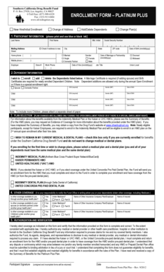 Southern California Drug Benefit Fund Enrollment Form