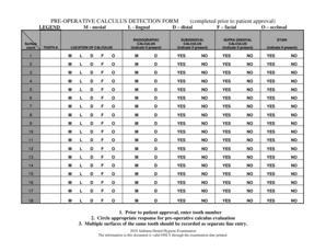 Pre-Operative Calculus Detection Form