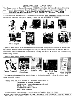 California Maintenance Service Occupation Trainee Application