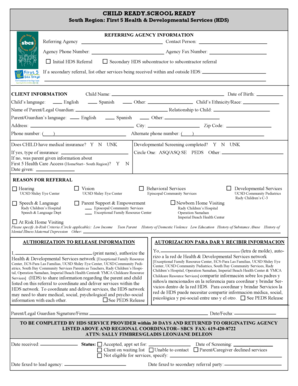 Child Ready School Ready Referral Form