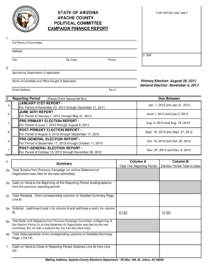 Arizona Campaign Finance Report