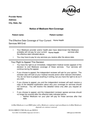 Notice of Medicare Non-Coverage