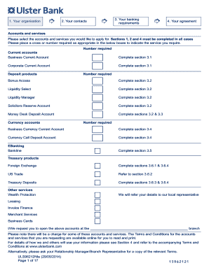 Corporate Banking Application Form
