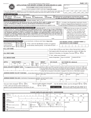 New York Driver License Application Form