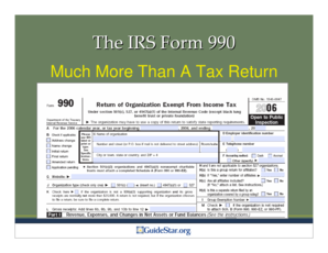 IRS Form 990 Tax Compliance Report