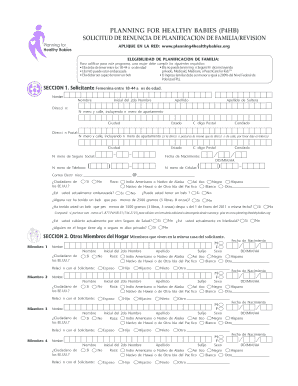 Solicitud de Renuncia de Planificación de Familia/Revisión